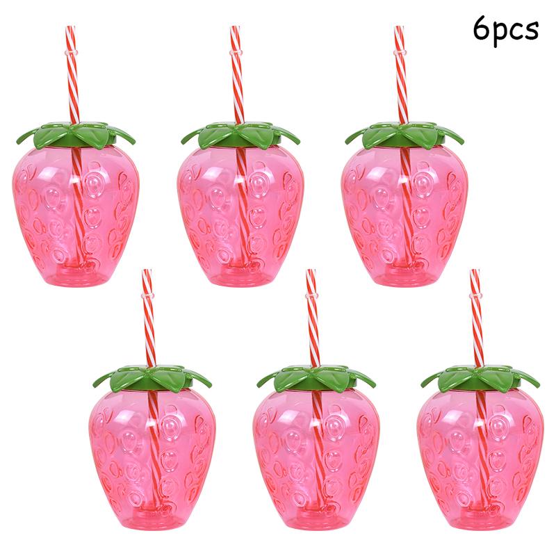 Гавайская летняя вечеринка Ананас Клубника Стакан с трубочкой Тропическая свадьба Фламинго Луао Украшение для вечеринки по случаю дня рождения Стакан для питья