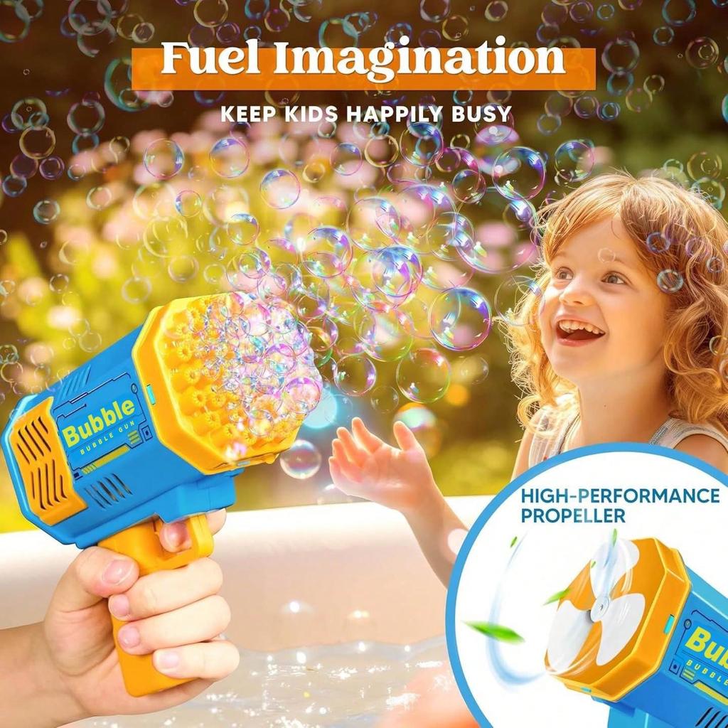 Детский пистолет с пузырями, Электрический пистолет-пулемет для пузырей, Подходит для детей старше 3 лет, Подарок для вечеринки, Летняя игрушка, Без батареек и жидкости