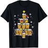 Смешная Пивная Рождественская Елка Xmas Brew Папа Огни Футболки Мужские Хлопок Юмор Уличная Одежда Футболка Короткий Рукав Унисекс Свободная Одежда