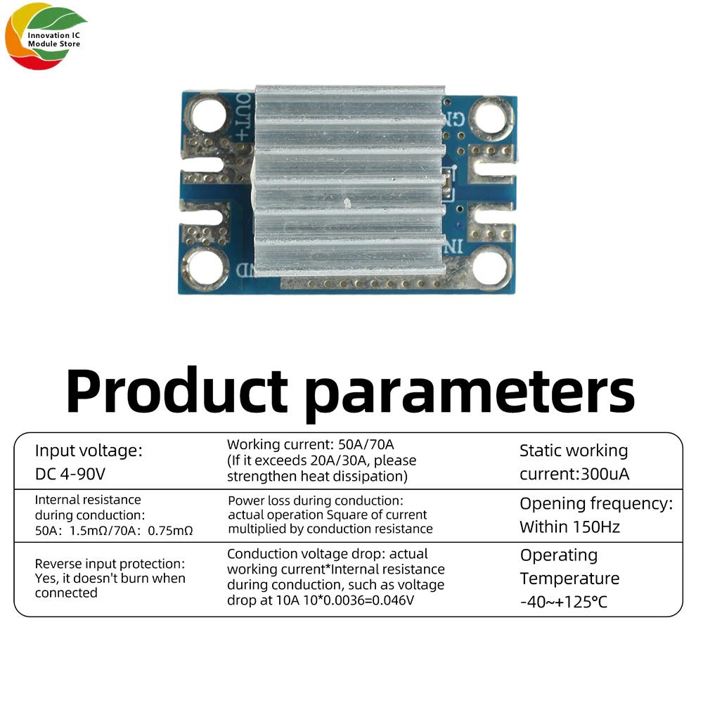 11A 71A Diode Module DC 1-91V Wide Voltage High Current with Solar Backfeed Protection for Battery Power Supply