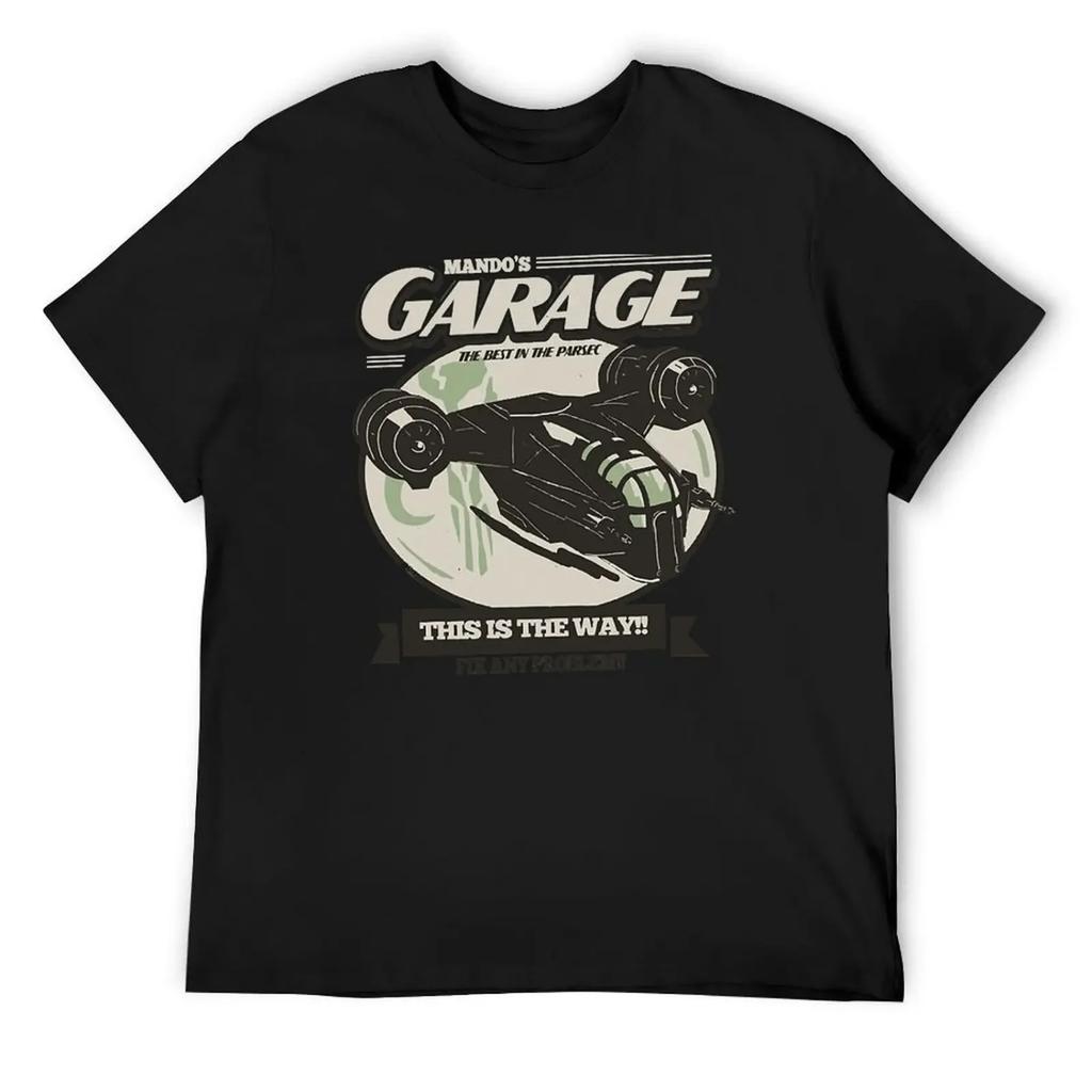 Футболка Mando's Garage одежда одежда на День святого Валентина Блузка футболки на заказ мужские футболки