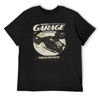 Футболка Mando's Garage одежда одежда на День святого Валентина Блузка футболки на заказ мужские футболки
