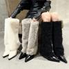 French Celebrity Style Hair Boots Children 2025 Autumn and Winter New Pointed Thin Heel High Heel Women's High Boots