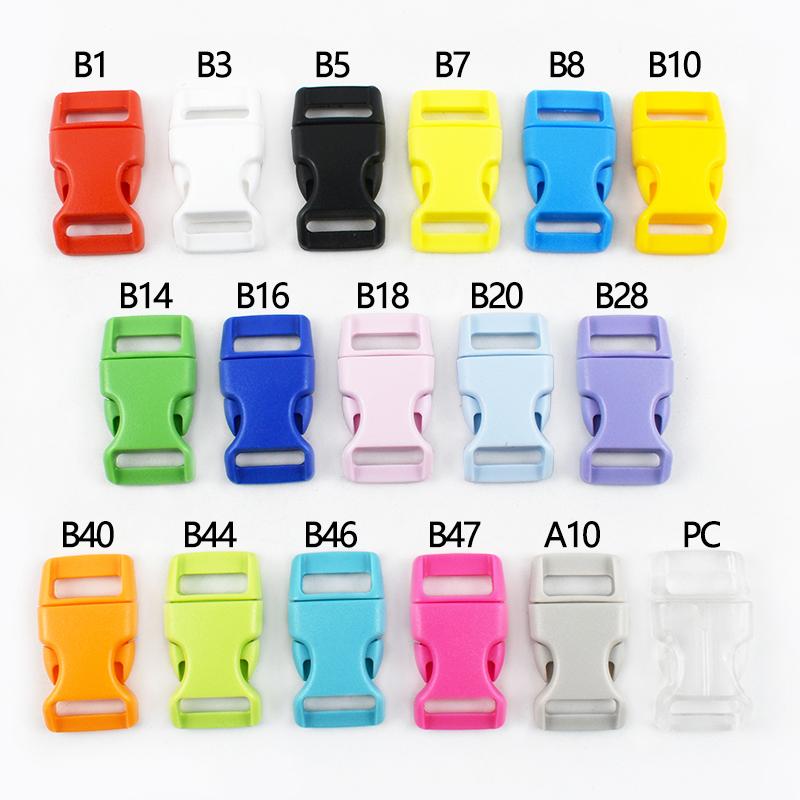 Meetee 10/20Pcs 10-25mm Plastic Side Release Buckle Bracelet Buckles Bag Strap Adjustable Dog Collar Clasp Leather Accessories