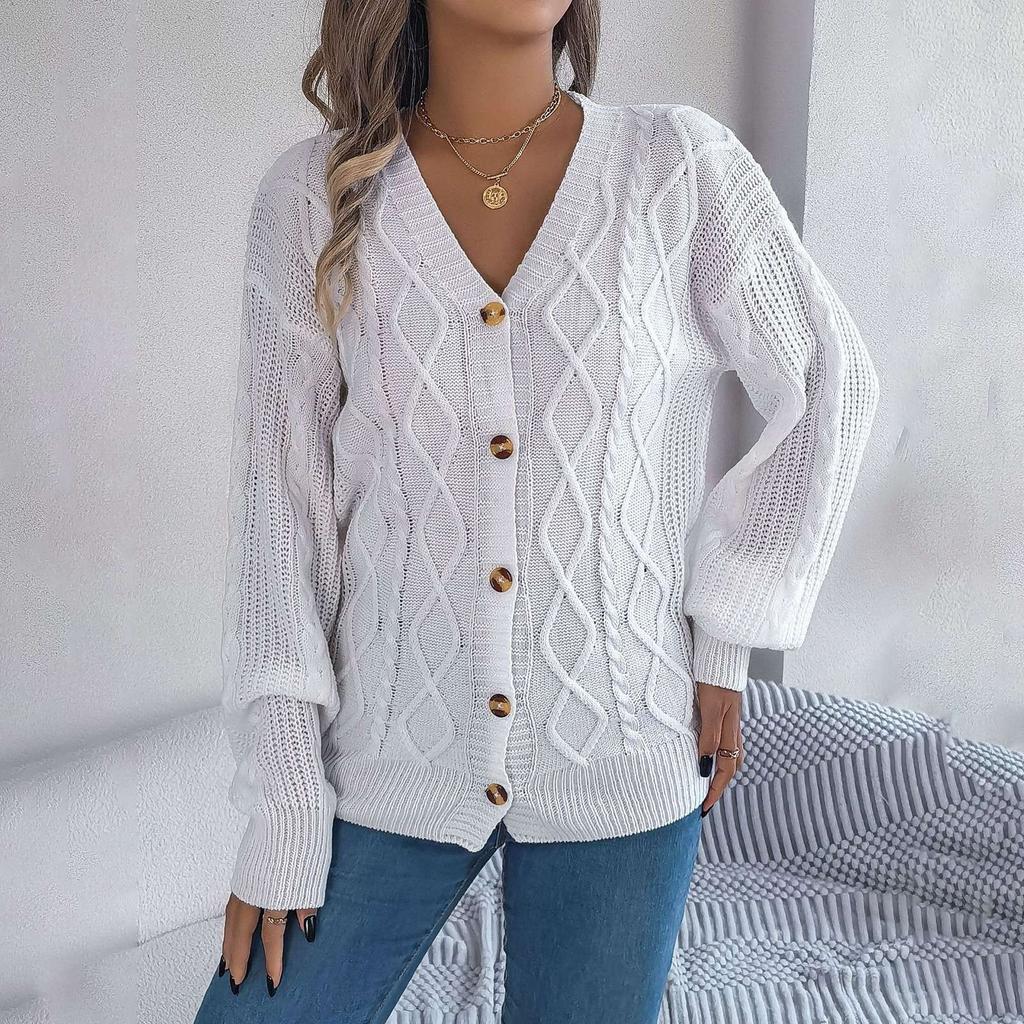 Женская мода повседневная с длинным рукавом на пуговицах вязаный кардиган свитер куртка однотонный кардиган пальто
