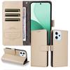 For Oppo Reno15 F 5G Case RFID Blocking 3 Card Slots PU Leather Phone Cover with Wrist Strap
