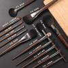 Набор кистей для макияжа из 14 штук из натурального ворса: Включает кисти для теней, румян и тональной основы. Портативные основные инструменты для полноценного нанесения макияжа.