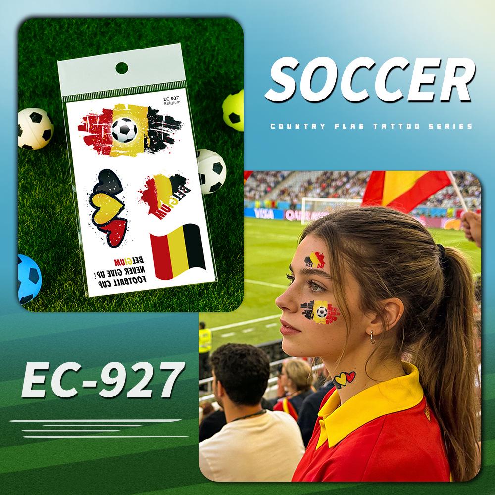 2026 World Cup USA Canada Mexico National Flag Water Transfer Face Tattoos
