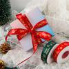 25Yard Width 2.5Cm Christmas Ribbon Diy Bow Gift Bouquet Packaging Home Garden Christmas Tree Decoration Supplies
