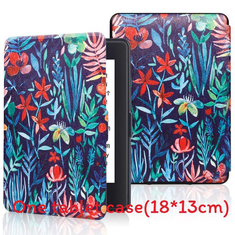 Защитный чехол для Kindle J9g29r с магнитной кожаной откидной крышкой и цветочным принтом для чтения и путешествий
