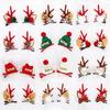 Christmas Reindeer Antler Hair Clips - Cute Bell Accessories for Girls