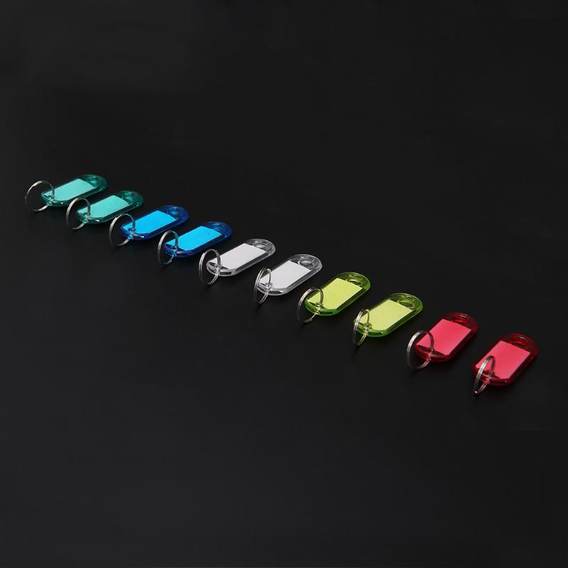 10 шт. новые прозрачные пластиковые идентификационные этикетки для багажа, бирки для ключей, брелки для ключей, бирки