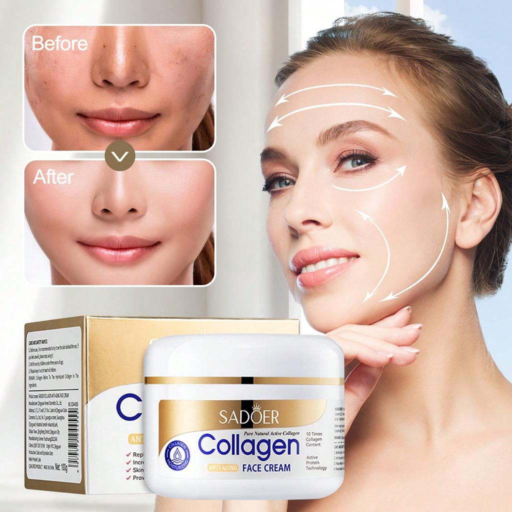 Коллагеновый крем для лица Глубокое увлажнение Увлажняющий Питательный для мягкой гладкой кожи