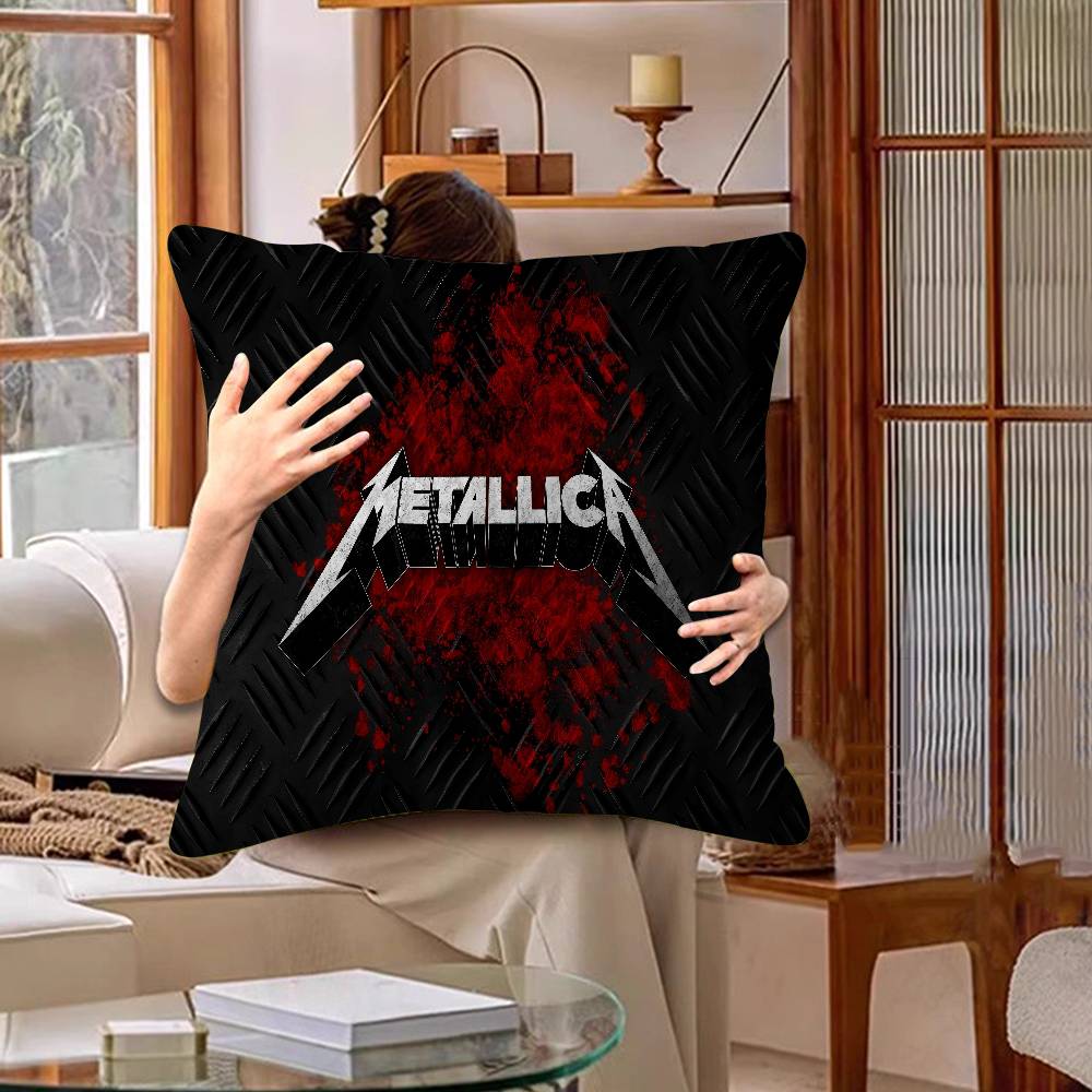 Подушка-подушка для офиса, автомобиля, дивана M-METALLICA, чехол 45x45 см, чехол для поясничной подушки