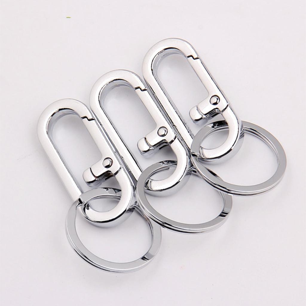 Stainless Steel Carabiners Clips Keychain Hook Buckle Single Loop Indoor Outdoor Tools for Backpack Camping Hiking MIT