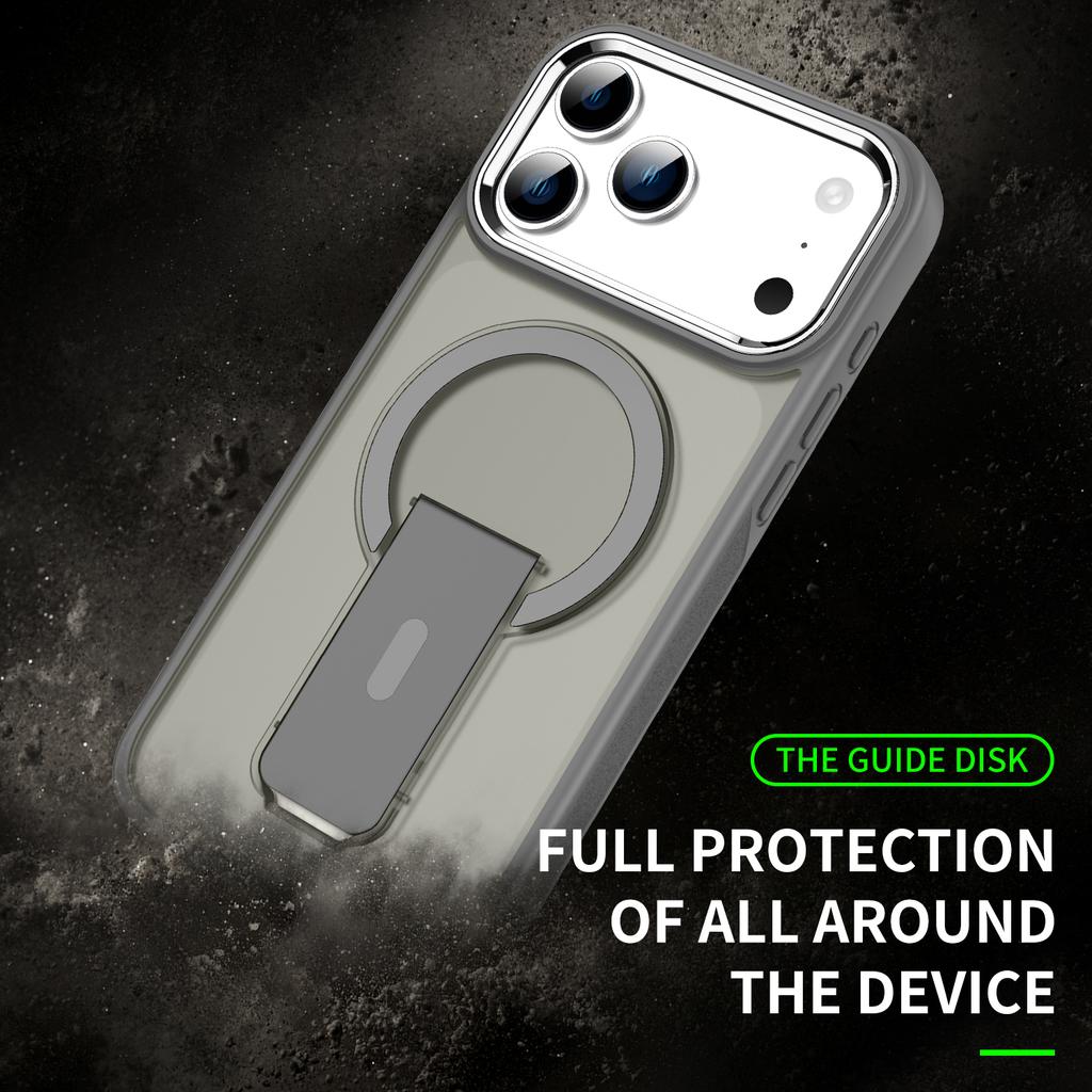 Складной держатель Магнитный чехол для телефона для iPhone 17 16 15 14 13 12 11 Pro Max Air Plus Зарядка Magsafe Жесткая задняя крышка