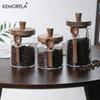 KEMORELA Набор из 1/3 герметичных стеклянных банок с крышками и ложками Прозрачные маленькие контейнеры для хранения продуктов для конфет, специй, кухонного хранения