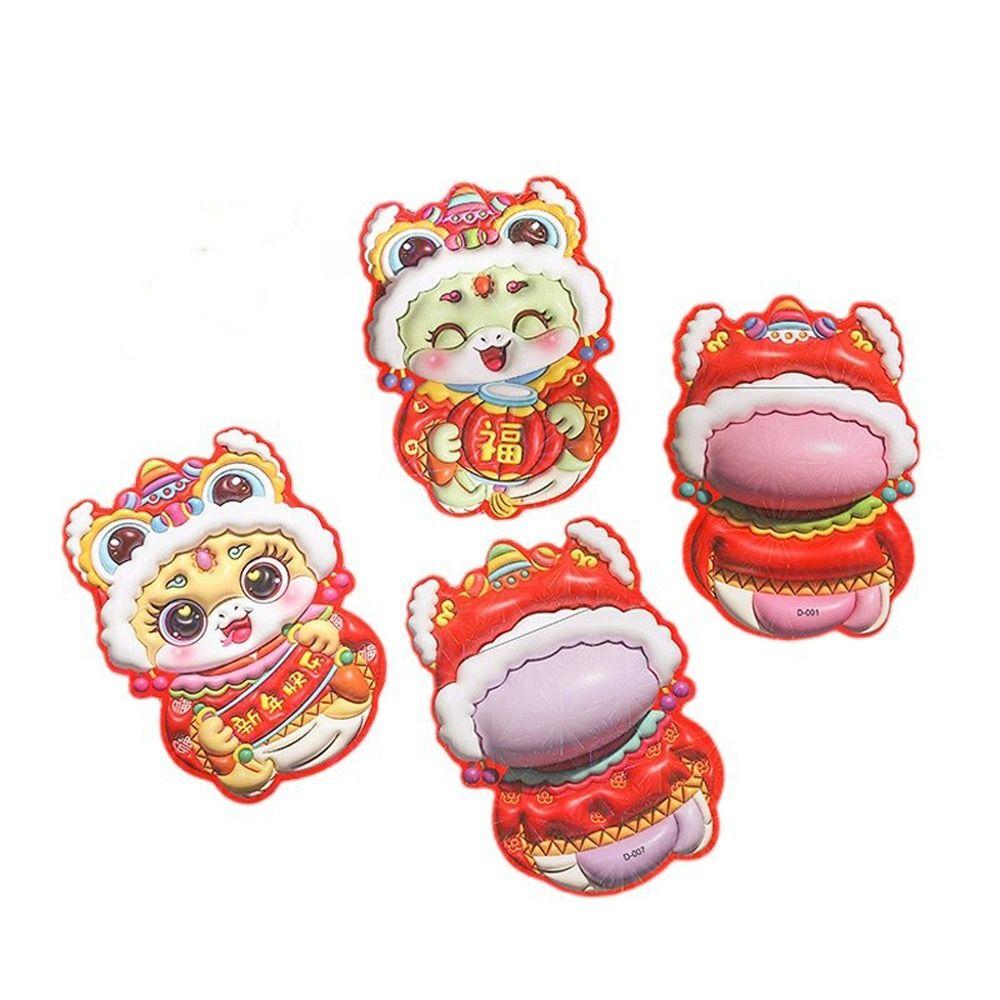 6pcs Laser Chinese New Year Red Pocket Traditional Good Lucky Red Packets  Lunar New Year Gifts