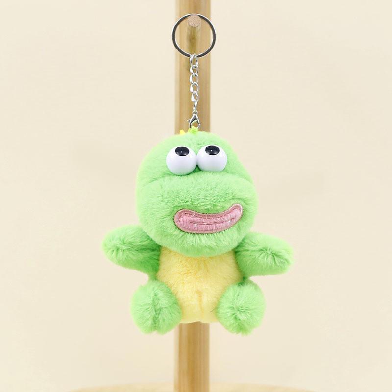 Lovely Green Dinosaur Plush Keychain For Couples Cute And Soft Bag Ornament
