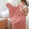 Antibacterial Retro Checkerboard Jacquard Cotton Bath Towel Face Towels