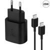 25W Charger and USB-C Cable - E.F.CONNECTION - Xiaomi Mi 11 - Fast Charging - 1 Meter - Black