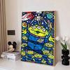 Disney Diamond Painting Three Eyed Monster Stained Glass Style Illustration 5D Diamond Painting Art Embroidery Cross-stitch Room Decoration