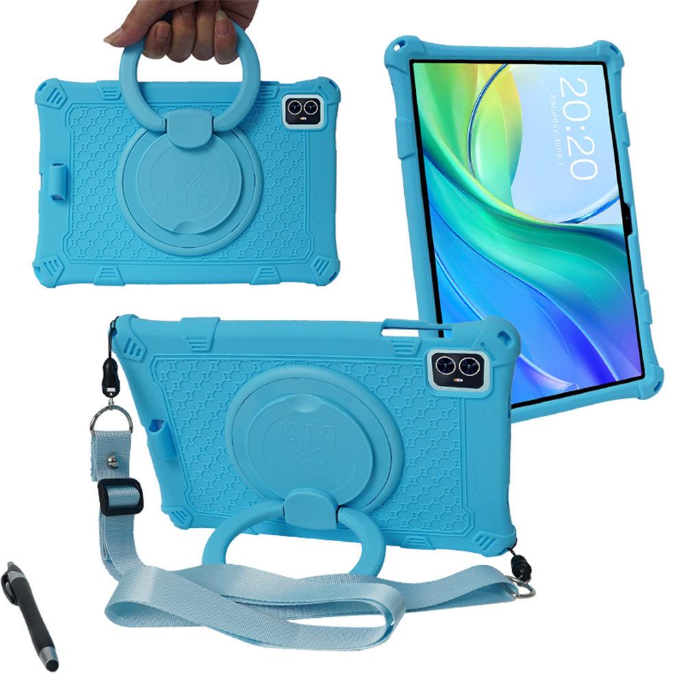 Вращающийся на 360 градусов чехол-подставка для Teclast M50HD M50Pro 10,1 дюйма, мягкий силиконовый чехол для планшета M50HD для детей, Funda с ремешком и держателем для стилуса