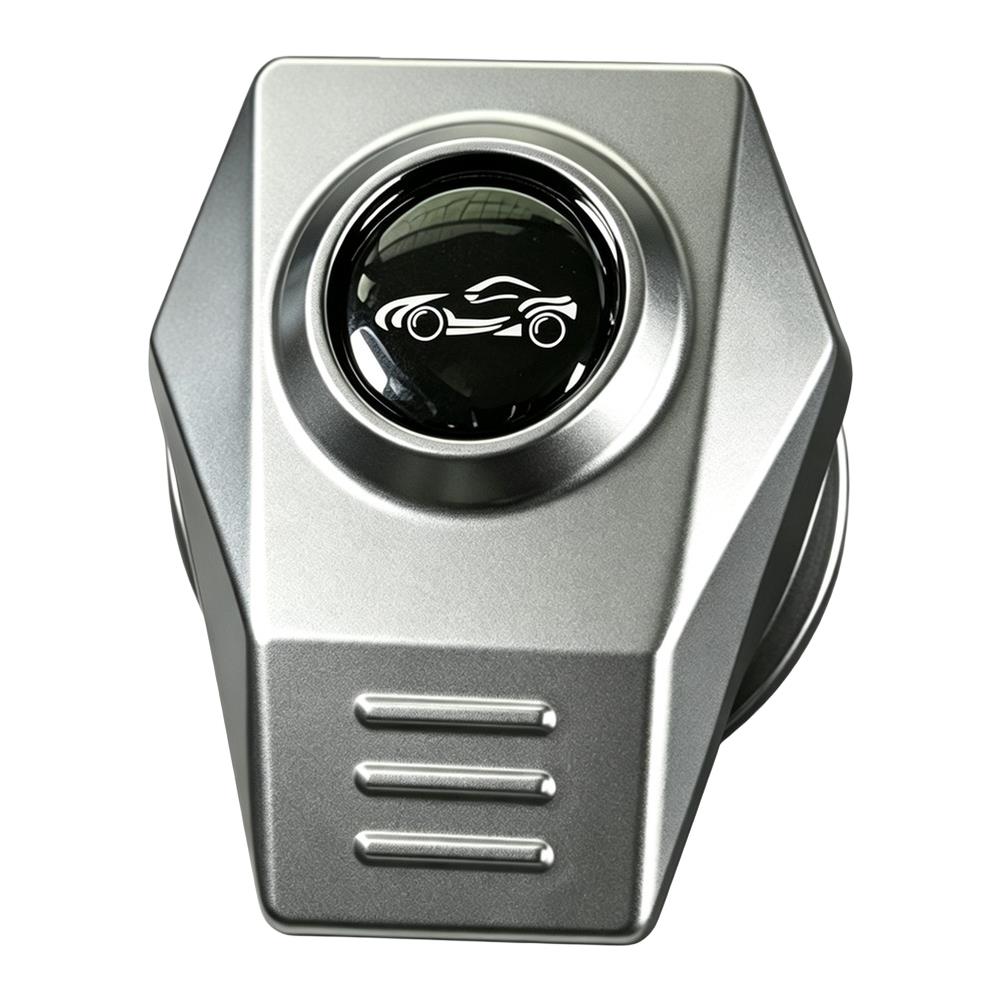 Car Interior Enhancement Button Cover Featuring Aluminum Alloy Build and Textured Carbon Fiber for Wide Range of Cars