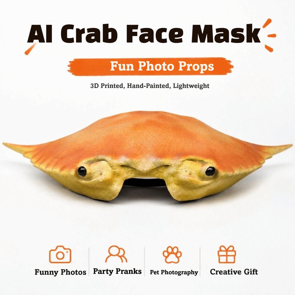 Funny Design Crab Mask 3D Printed Prank Prop Crab Shell Prank Swimming Crab Mask Halloween