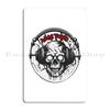 Addicted To Techno Music Saying Skull Dj Music Electro Techno 90 Metal Plates Create Cinema Wall Decor Garage Tin Sign Poster