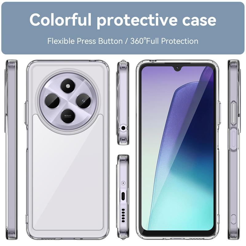 Для Xiaomi Poco C75 чехол чехол Poco C75 Capas новый ударопрочный телефон бампер задняя броня цвет прозрачный прозрачный Fundas Poco C75