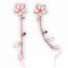 Серьги цветок сакура качающиеся серьги из смолы Подходят для людей с аллергией на металлы висячие серьги женские милый цветок (розовое золото)