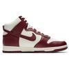 Nike Красные женские кроссовки Dunk High Team Sail Pale-Ivory DD1869-101