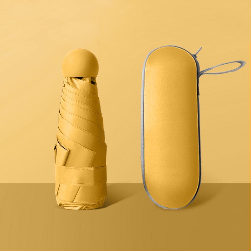 Скидка 50%: Компактный черный зонт с защитой от УФ-излучения для солнца и дождя