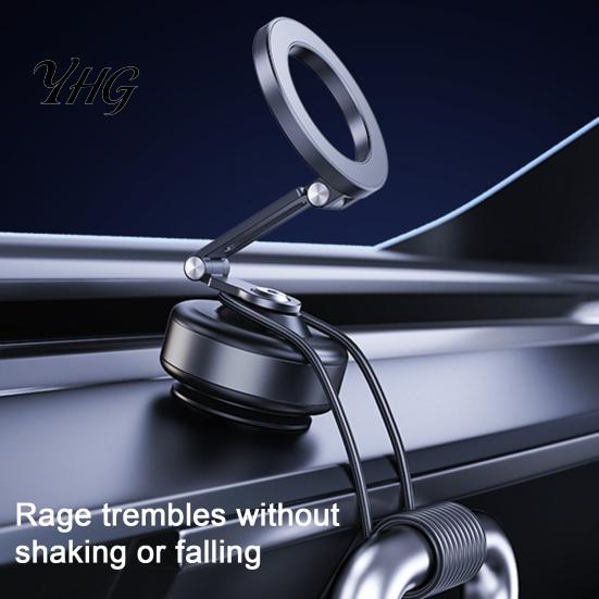 Adjustable Cell Phone Holder for Car Electric Vacuum Suction Cup Magnetic Car, 360 Degree Rotating Dashboard Heavy Duty Mount with 16pcs N52 Magnets,