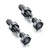 Small Black Punk Stud Earrings For Women Men Boy New Fashion Zircon Geometry Stainless Steel Jewelry Accessories Earrings