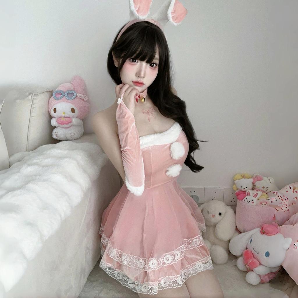 Праздничный костюм для косплея «Девушка-кролик»: Сексуальное Рождественское и Новогоднее нижнее белье