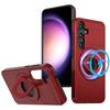 For Samsung Galaxy S25/S24 Magnetic Case Ring Kickstand PC+TPU Phone Cover