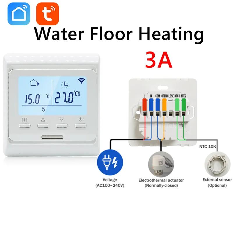 Intelligent Floor Heating Thermostat 100V-240V 3A 16A with WiFi Connectivity for Remote Temperature Control and Smart Scheduling