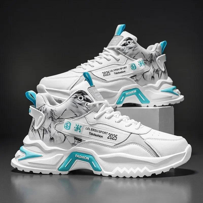 Men’s Shoes Sneakers Fashion Breathable Platform Running Shoes Mesh Sport Light Unisex Male Casual Vulcanize Man Shoes2025