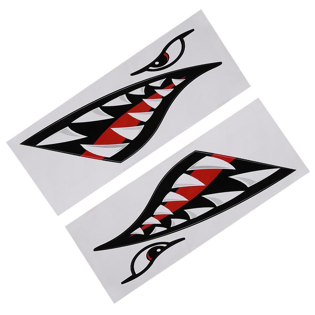 2 шт. Водонепроницаемая DIY Смешная наклейка-декаль с пастью акульих зубов для автомобиля, каяка, лодки, грузовика, украшение