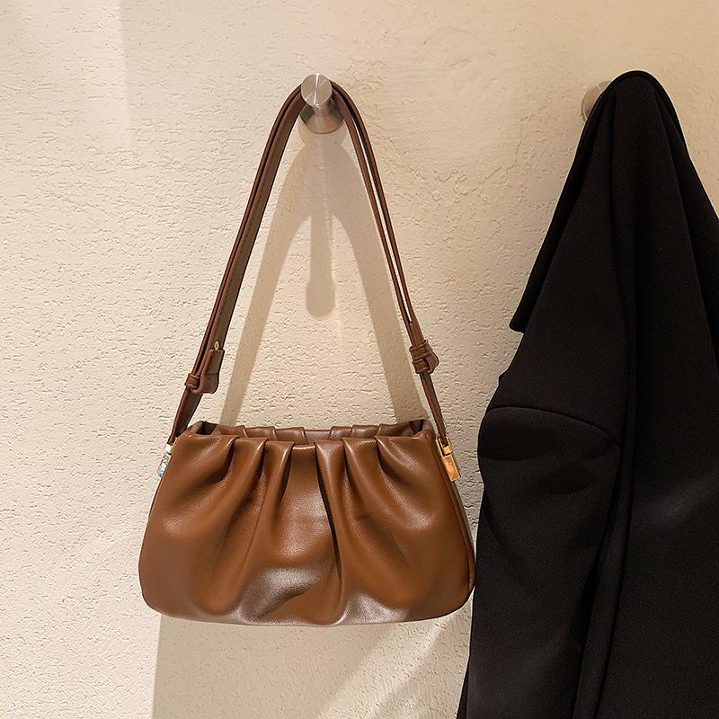 Плиссированная сумка-облако женская новая модная сумка подмышкой нишевая текстура сумка-мессенджер через плечо сумка подмышкой