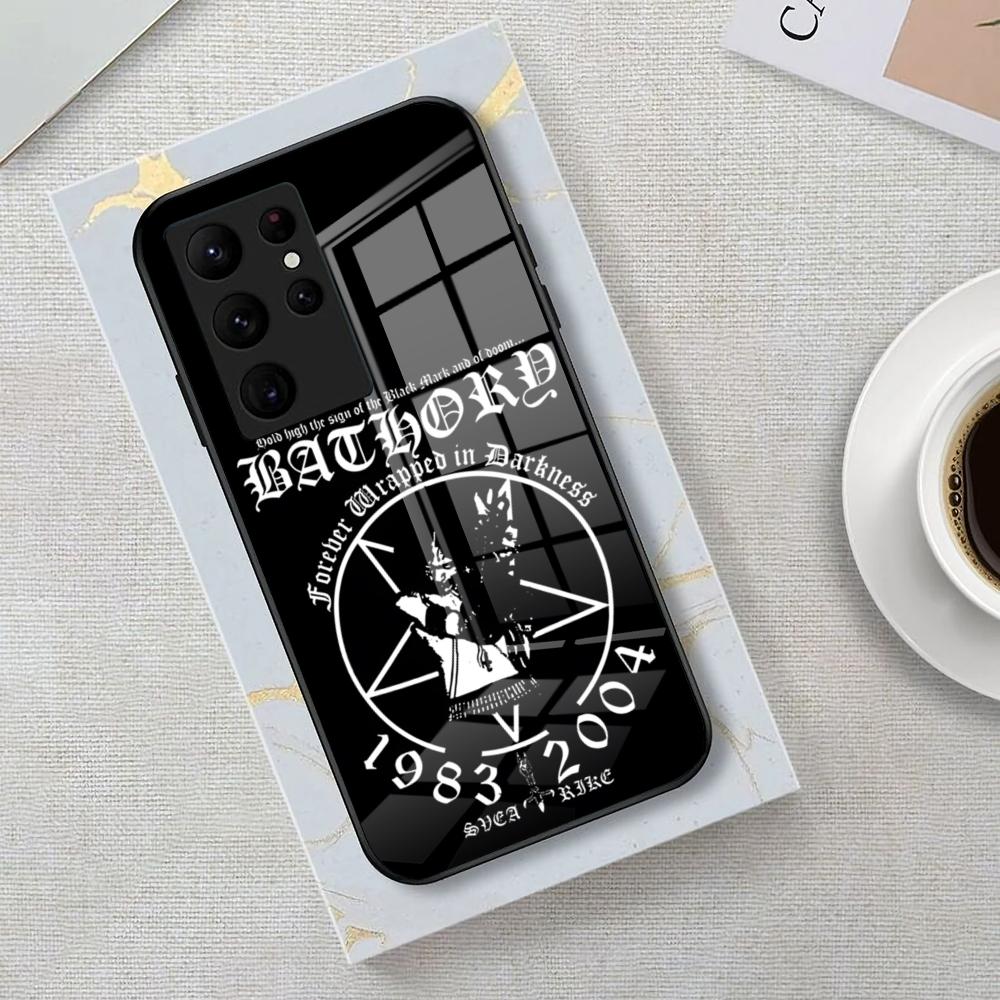 Bathory Band Phone Case For Samsung S26 S25 Edge Ultra 23 22 21 20 Ultra Plus S24 Fe Glass Cover