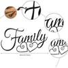Metal Family Wall Decor Art Rustic Hanging Decoration Sign Family Signs Home Wall Decor for Living Room Bedroom Dining Room Kitchen(Black)