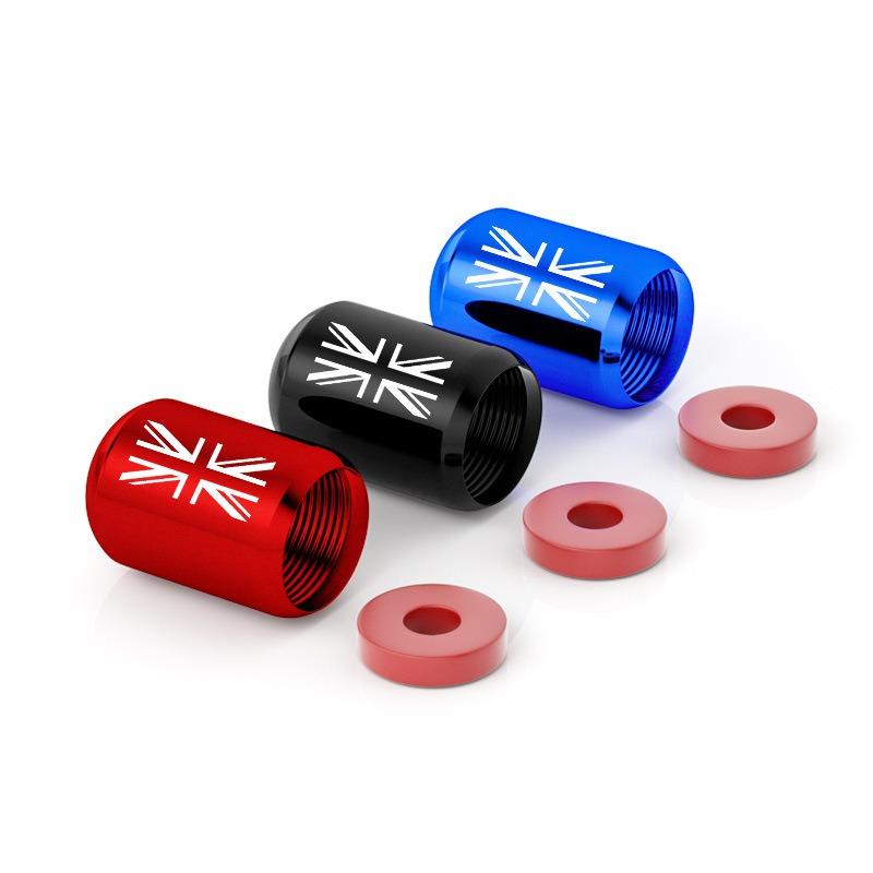 TQ013-4PCS Universal Union Jack Car Tire Wheel Rims Stem Air Valve Caps Case Cover For Mini Cooper BMW Ford VW TOYOTA Accessories