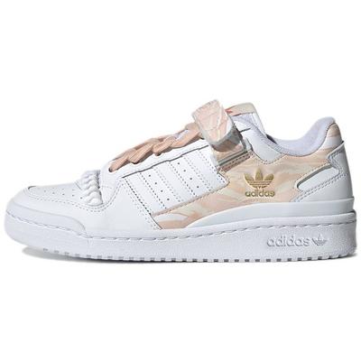 Оригинальные низкие кеды Originals Forum Low из кожи на липучках для скейтбординга для женщин, белые, бежевые, GY6984