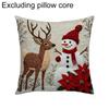 Christmas Pillow Cover Snowflake Velvet Jacquard Christmas Tree Elk Pillow Cushion Holiday Decoration Cushion Cover