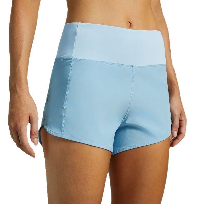 Женские спортивные шорты-hotpants для йоги, фитнеса, легкой атлетики, марафона, с высокой талией, на подкладке