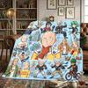 One-Punch Man Flannel Blanket Printed Comfortable Warm, Fits Bedrooms, Sofas, Beds, Chairs, Picnics, Travel -HE39