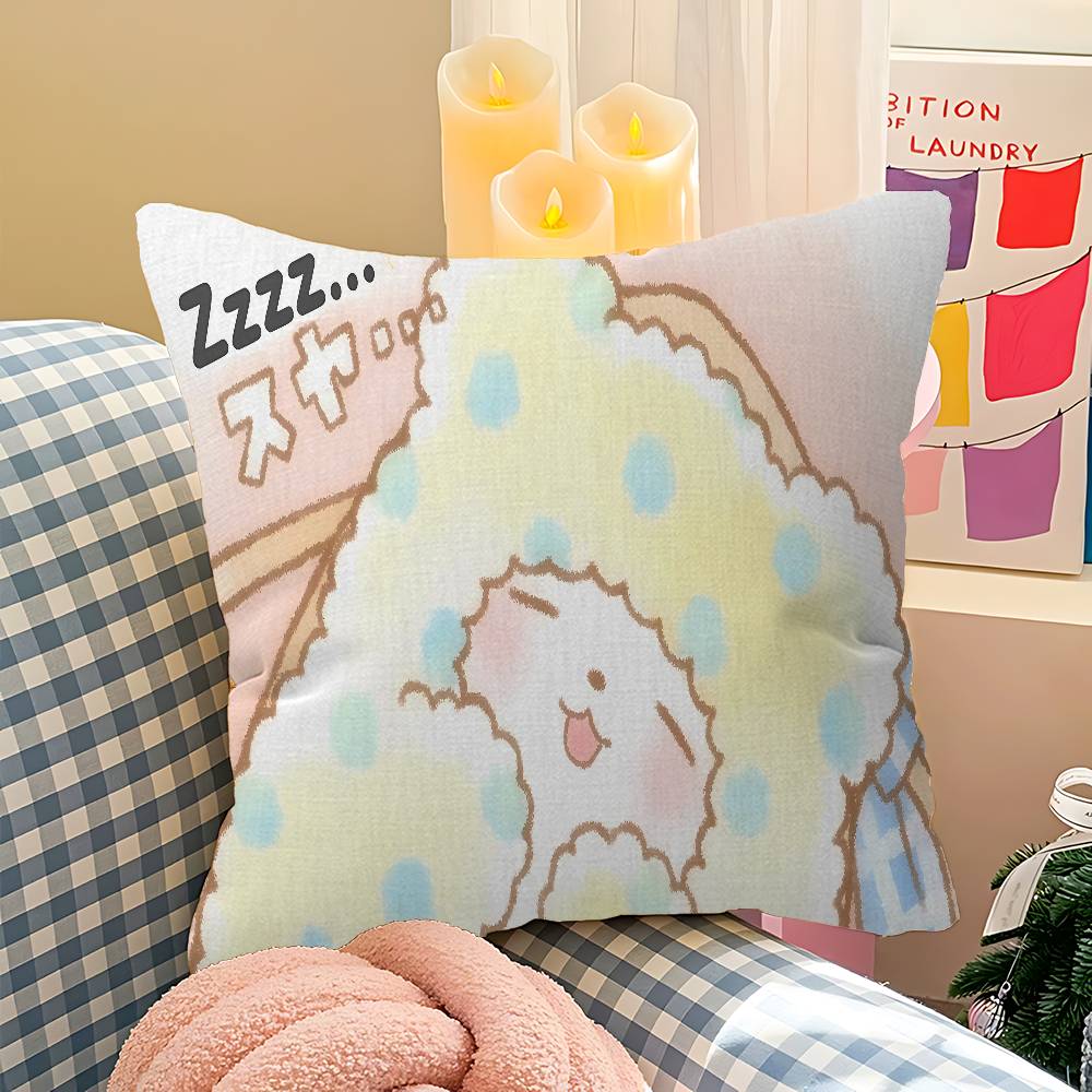 Cute Cartoon Marumofubiyori Pillow Cushion Cover Pillowcase Living Room Sofa Home Decor